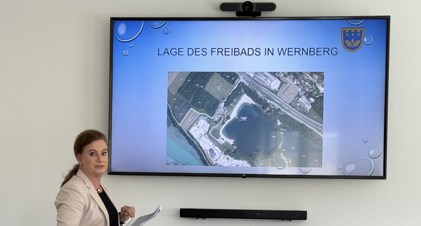 Bgm.in Doris Liposchek (Gemeinde Wernberg) beim Präsentieren ihres Projektes