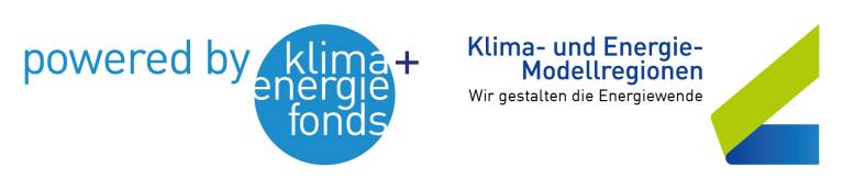 Logo Klima und Energiemodellregion powered by klima plus energiefonds