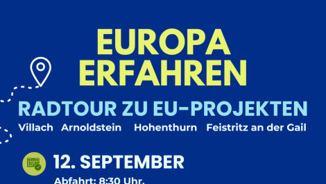 EINLADUNG zur Radtour "Europa erfahren - Mit dem Rad zu EU-Projekten"
